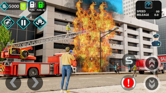 اسکرین شات برنامه Fire Truck Games & Rescue Game 1