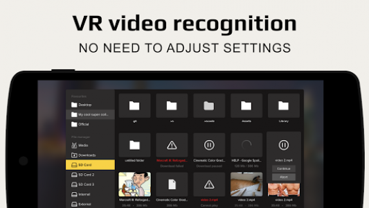 اسکرین شات برنامه Gizmo VR Video Player: 360 Virtual Reality Videos 3