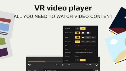 اسکرین شات برنامه Gizmo VR Video Player: 360 Virtual Reality Videos 2