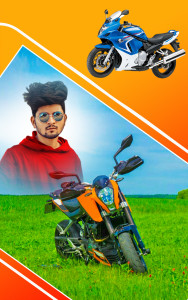 اسکرین شات 2 برنامه Bike photo editor: frames