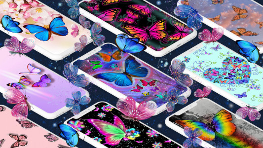 اسکرین شات برنامه Cute Butterfly wallpapers 1