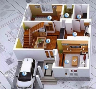 اسکرین شات برنامه 3D house plan designs 2