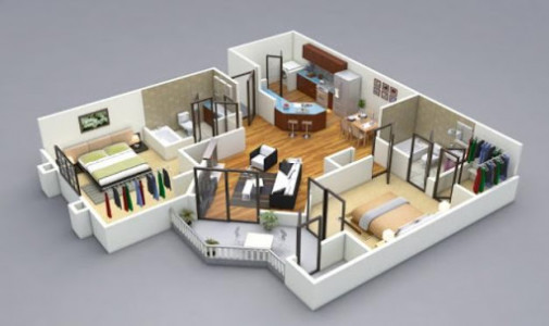 اسکرین شات برنامه 3D house plan designs 1