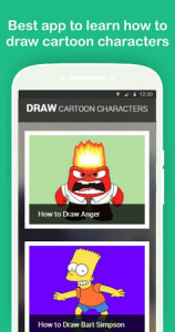 اسکرین شات برنامه How to Draw Cartoon Characters (Easy Steps) 1