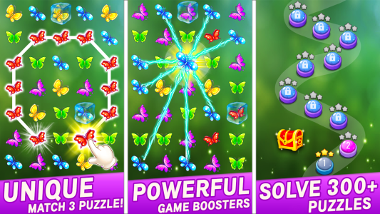 اسکرین شات 8 بازی Match 3 Butterfly Puzzle Games