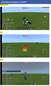 اسکرین شات بازی New Player Animation for Minecraft PE 1