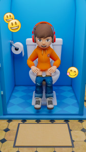 اسکرین شات بازی Poop Games - Toilet Simulator 3