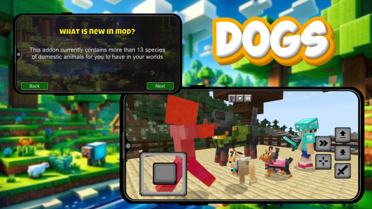 اسکرین شات 4 برنامه Dogs Mod for Minecraft PE
