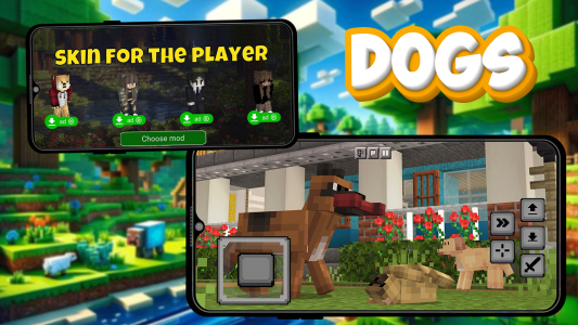 اسکرین شات 1 برنامه Dogs Mod for Minecraft PE