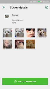 اسکرین شات برنامه Sad Cat Stickers - WAStickerApps 4