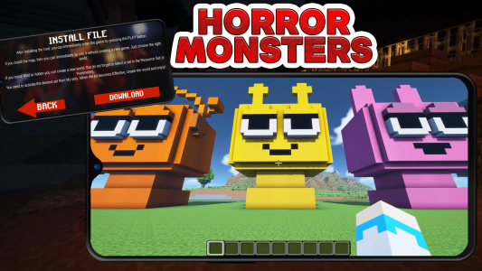 اسکرین شات 5 برنامه Horror Mod Beats Minecraft PE