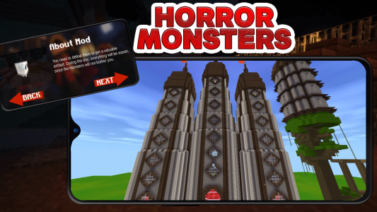 اسکرین شات 3 برنامه Horror Mod Beats Minecraft PE