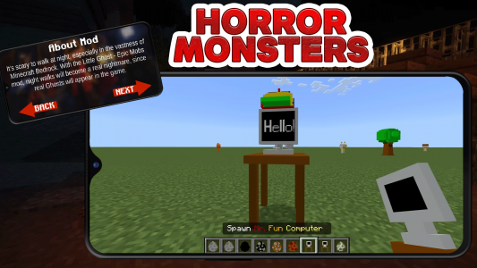 اسکرین شات 2 برنامه Horror Mod Beats Minecraft PE