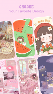 اسکرین شات 5 برنامه Kawaii Aesthetic Wallpapers