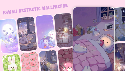 اسکرین شات 1 برنامه Kawaii Aesthetic Wallpapers