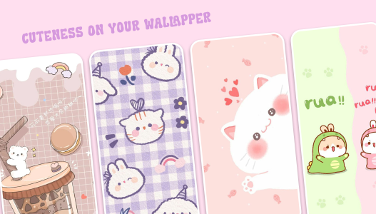 اسکرین شات 2 برنامه Kawaii Aesthetic Wallpapers