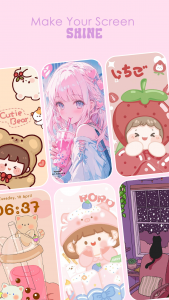 اسکرین شات 3 برنامه Kawaii Aesthetic Wallpapers