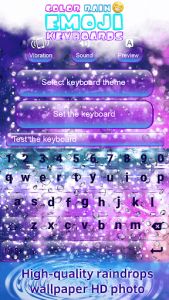 اسکرین شات برنامه Color Rain Emoji Keyboards 4