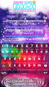 اسکرین شات برنامه Color Rain Emoji Keyboards 5