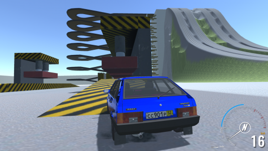 اسکرین شات بازی Car Crash Stunt ramp: Spusk 3D 2