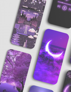 اسکرین شات 2 برنامه Purple aesthic wallpaper
