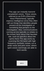 اسکرین شات 2 برنامه Spirit Box Ghost EVP Pro
