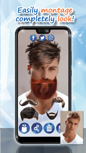 اسکرین شات برنامه Men Hairstyles - Beard Camera 3