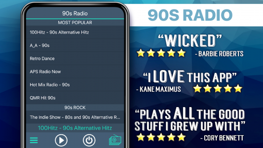 اسکرین شات 2 برنامه 90s Radio Favorites