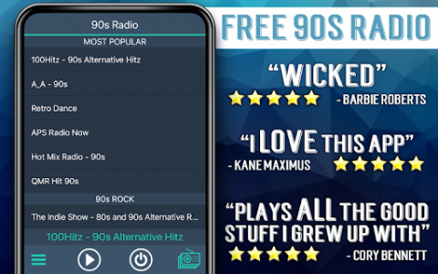اسکرین شات برنامه Free 90s Radio 4