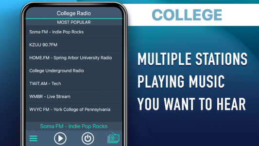 اسکرین شات 4 برنامه College Radio Favorites