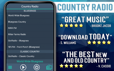 اسکرین شات برنامه Country Radio Favorites 2
