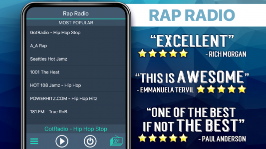 اسکرین شات برنامه Rap Radio Favorites 2