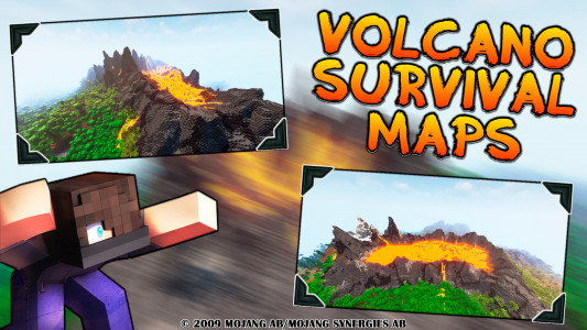 اسکرین شات برنامه Volcan Island & Survival Maps 3