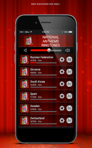 اسکرین شات برنامه National Anthems Ringtones 4