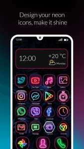 اسکرین شات برنامه Neon Icon Changer App 4