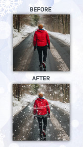 اسکرین شات 6 برنامه Snow Effect on Photo - Editor
