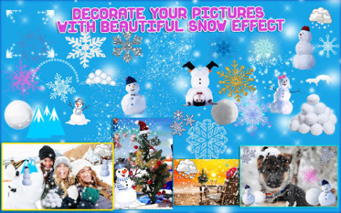 اسکرین شات برنامه Snow Effect on Photo ❄️ Picture Decoration App 8