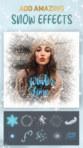 اسکرین شات 3 برنامه Snow Effect on Photo - Editor