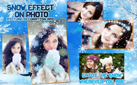 اسکرین شات برنامه Snow Effect on Photo ❄️ Picture Decoration App 7