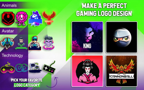 اسکرین شات برنامه Gaming Logo Maker 🎮 Game Logo Design Ideas 8