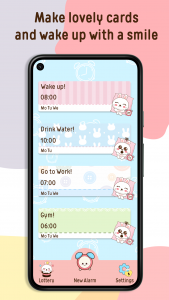 اسکرین شات برنامه Niki: Cute Alarm Clock App 5