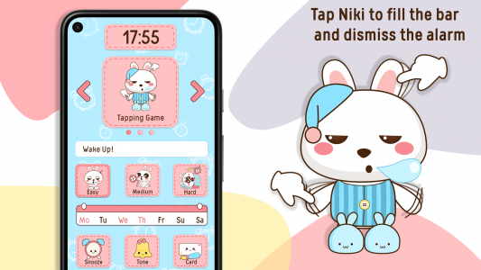 اسکرین شات برنامه Niki: Cute Alarm Clock App 3