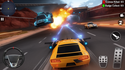 اسکرین شات بازی Car Death Race Shooting Game 1