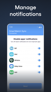 اسکرین شات برنامه SmartWatch sync app for android&Bluetooth notifier 6