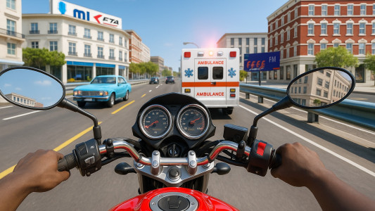 اسکرین شات 1 بازی City Traffic Moto Rider
