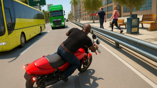 اسکرین شات 3 بازی City Traffic Moto Rider