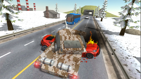 اسکرین شات بازی Tank Traffic Racer 3