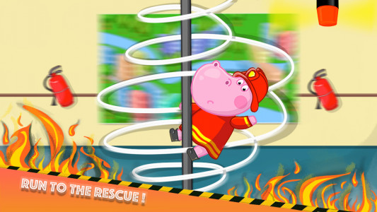 اسکرین شات بازی Fireman Hippo: City Hero 4