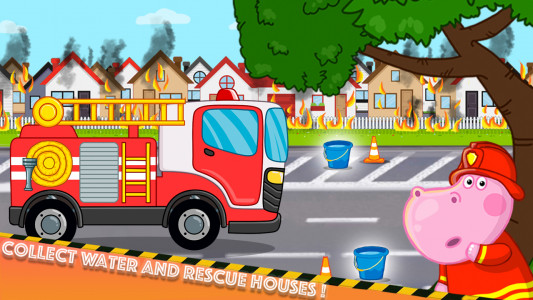 اسکرین شات بازی Fireman Hippo: City Hero 5