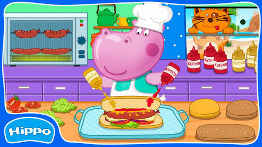 اسکرین شات بازی Cafe Hippo: Kids cooking game 3